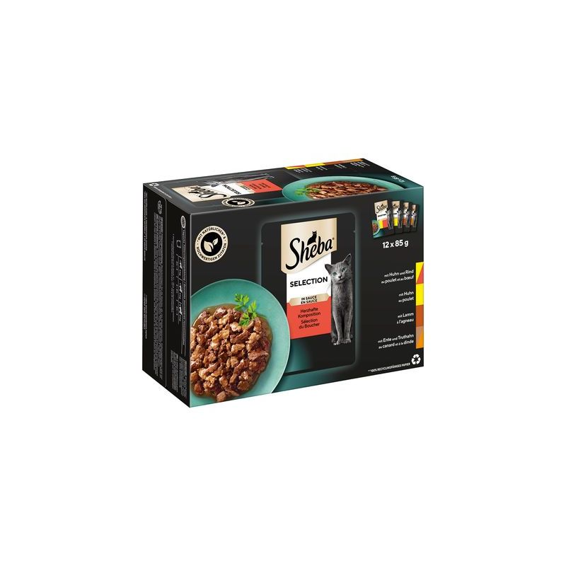 Sheba Selectie van de Chef Maaltijdzakjes kattenvoer 96 x 85 g