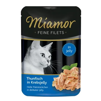Miamor Feine Filets Thunfisch in Krebsjelly, helle Filetstückchen in delikater Jelly, In Jelly.