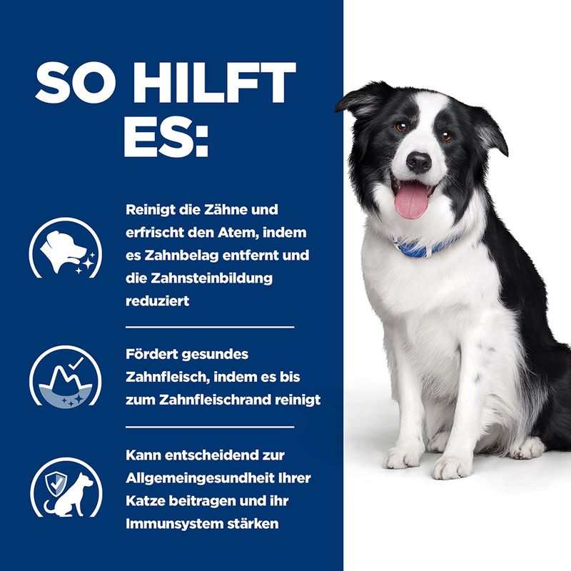 SO HILFT ES: Reinigt die Zähne und erfrischt den Atem, indem es Zahnbelag entfernt und die Zahnsteinbildung reduziert. Fördert gesundes Zahnfleisch. Kann zur Allgemeingesundheit beitragen.