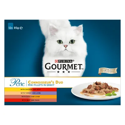 Gourmet Perle Pouches Mixed Pack - Saver Pack: Connoisseur's Duo in Gravy (24 x 85g)