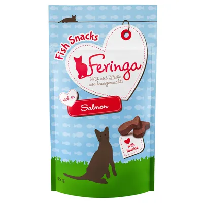 Feringa Fish Snacks, rig på laks, med taurin, 35g.