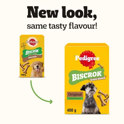 PEDIGREE® BISCROK™ Gravy Bones Adult Dog Treats Original Biscuits - 400g