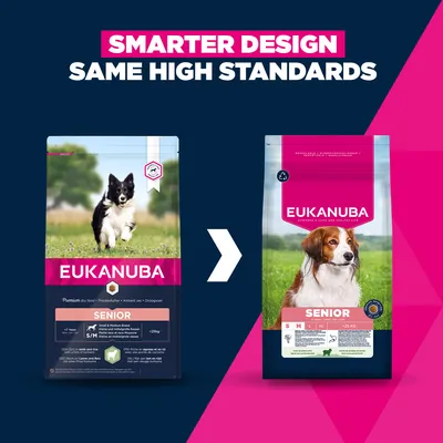 Eukanuba Premium Nutrition Senior Small & Medium Breed Lam & Ris