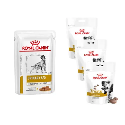 Royal Canin Vet Canine Urinary comida húmeda + 3 x 230 g Urinary Snacks ¡gratis!