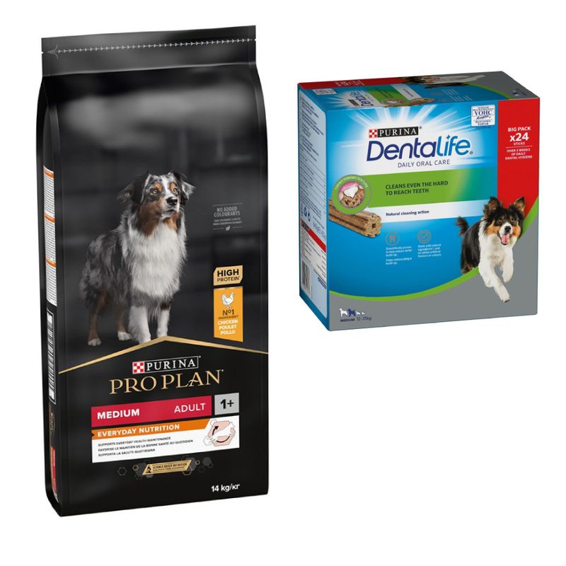 Purina: Pro Plan, сухой корм для собак, разные варианты + Dental Care, лакомство в подарок!