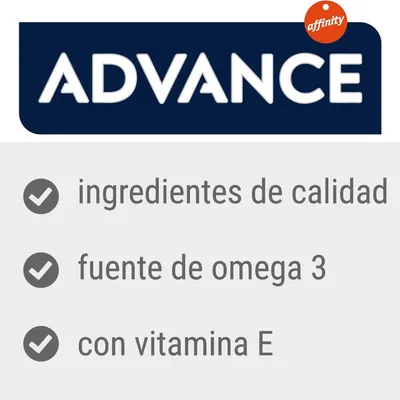 ADVANCE affinity. ingredientes de calidad, fuente de omega 3, con vitamina E