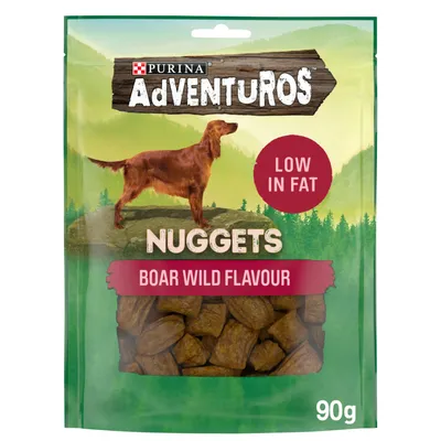 AdVENTuROS Nuggets, boar wild flavour, low in fat, 90g pack.