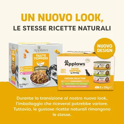 Applaws Taste Toppers Pacco misto 8 x 156 g per cani - in Brodo Applaws Taste Toppers Pacco misto 8 x 156 g per cani - in Brodo