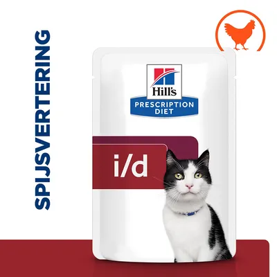 Hill's Prescription Diet Feline I/D Digestive Care met Kip Kattenvoer