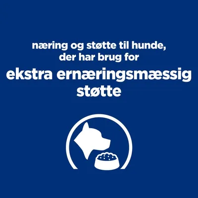 næring og støtte til hunde, der har brug for ekstra ernæringsmæssig støtte