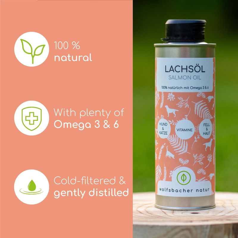 Wolfsbacher natuurlijke zalmolie voor honden