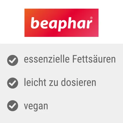 beaphar. Acizi grași esențiali, ușor de dozat, vegan.