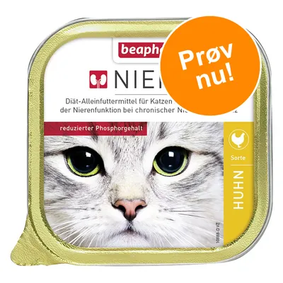 Blandet pakke: beaphar nyrediæt vådfoder 6 x 100 g