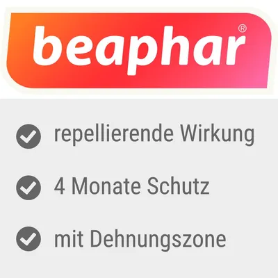 beaphar. Repellierende Wirkung, 4 Monate Schutz, mit Dehnungszone.