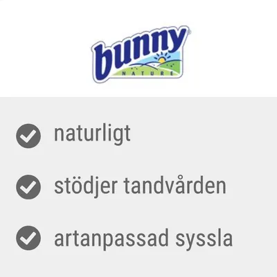 bunny nature. naturligt, stödjer tandvården, artanpassad syssla