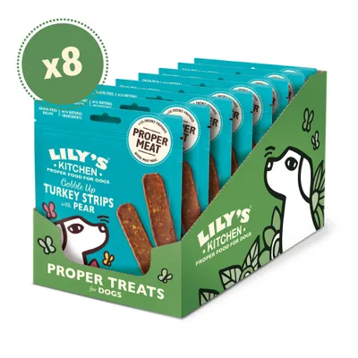 Lily's Kitchen Gobble Up Turkey Strips with Pear - 70g Lily's Kitchen Gobble Up Turkey Strips with Pear - 70g