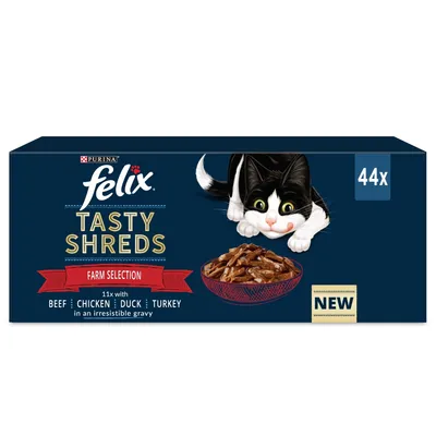 Felix Tasty Shreds Jumbo Pack 44 x 80g