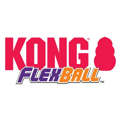 KONG FlexBall. Mærke- og produktnavn synlige.