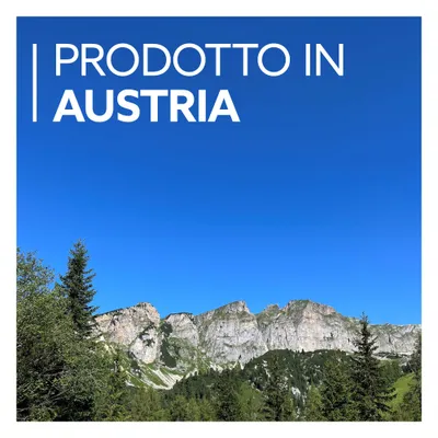 Prodotto in Austria. Indicazione dell'origine austriaca del prodotto.