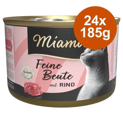 Pachet economic Miamor Feine Beute 24 x 185 g