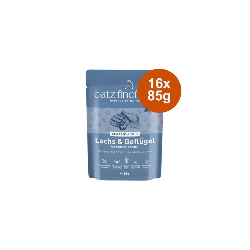 catz finefood Maaltijdzakjes Voordeelpakket 16 x 85 g Kattenvoer