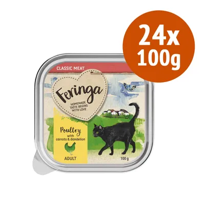 Feringa Classic Meat Menù Vaschetta 24 x 100 g umido per gatto