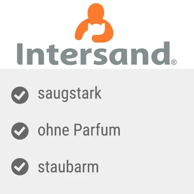 Intersand. Saugstark, ohne Parfum, staubarm.