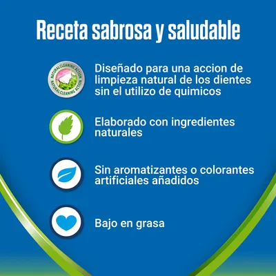 Receta sabrosa y saludable. Limpieza natural de los dientes sin químicos, ingredientes naturales, sin aromatizantes ni colorantes artificiales añadidos, bajo en grasa.