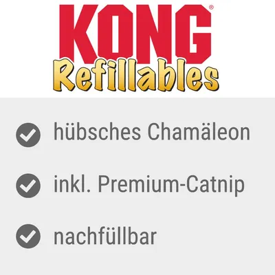 KONG Refills. Lep kameleon, vključno s premium mačjo meto, ponovno polnljiv.