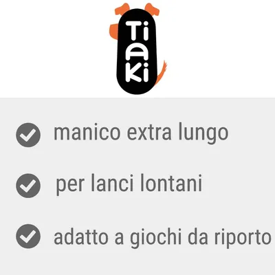 Tiaki. manico extra lungo, per lanci lontani, adatto a giochi da riporto.