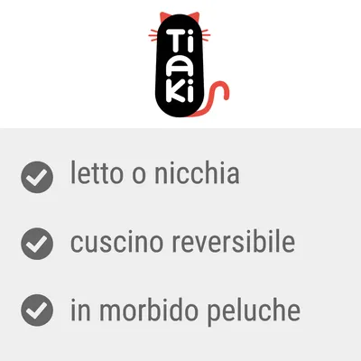 Tiaki. letto o nicchia, cuscino reversibile, in morbido peluche.