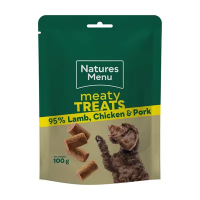 3 x 100g/70g Natures Menu Dog Treats - 2 + 1 Free! *
