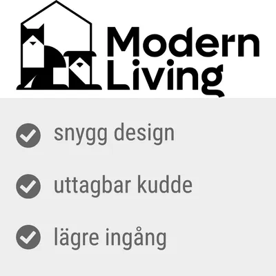 Modern Living. Snygg design, uttagbar kudde, lägre ingång.