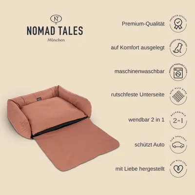 Nomad Tales München. Premium-Qualität, auf Komfort ausgelegt, maschinenwaschbar, rutschfeste Unterseite, wendbar 2 in 1, schützt Auto, mit Liebe hergestellt.