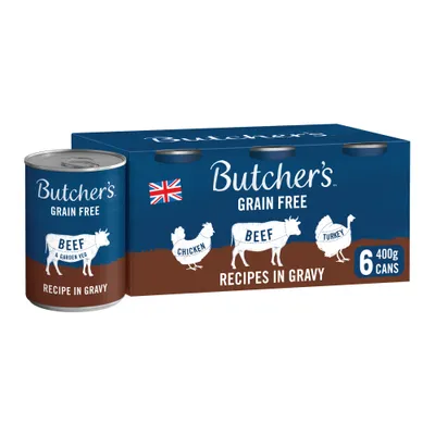Butcher's Grain Free Recipes in Gravy 6 x 400g - Mixed Pack Butcher's Grain Free Recipes in Gravy 6 x 400g - Mixed Pack