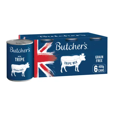 Butcher's Grain Free Tripe Mix 6 x 400g - Mixed Pack Butcher's Grain Free Tripe Mix 6 x 400g - Mixed Pack