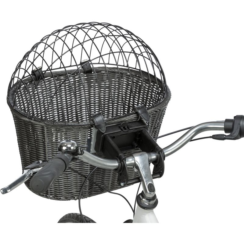 Panier avant pour vélo en osier Trixie pour chien
