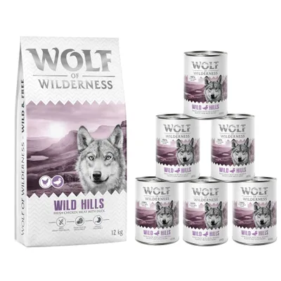 Wolf of Wilderness: 12 kg szárazeledel + 6 x 400 g nedveseledel Wolf of Wilderness: 12 kg szárazeledel + 6 x 400 g nedveseledel