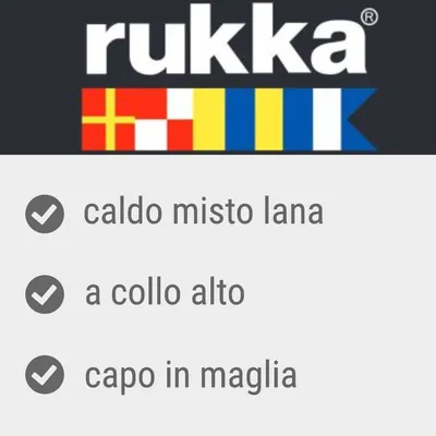 rukka. caldo misto lana, a collo alto, capo in maglia.