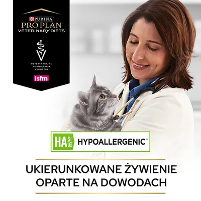 Purina Pro Plan Veterinary Diets, HA St/Ox Hypoallergenic. Weterynaryjne rozwiązania kliniczne. Ukierunkowane żywienie oparte na dowodach.