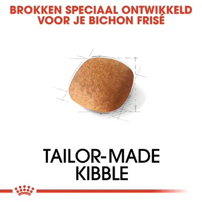 Brokken speciaal ontwikkeld voor je Bichon Frisé. Tailor-made kibble.