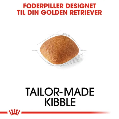 Foderpiller designet til din Golden Retriever. TAILOR-MADE KIBBLE. Billede af en enkelt foderpille.
