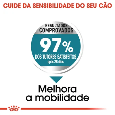 Cuide da sensibilidade do seu cão. Resultados comprovados: 97% dos tutores satisfeitos após 28 dias. Melhora a mobilidade.