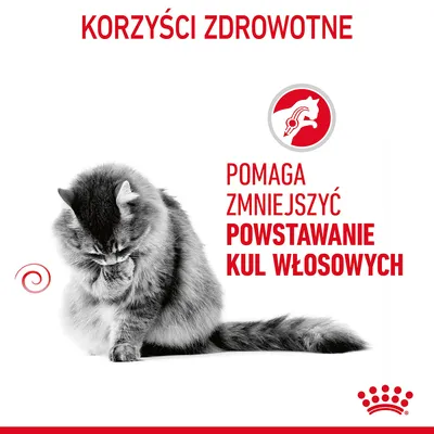 Korzyści zdrowotne. Pomaga zmniejszyć powstawanie kul włosowych.