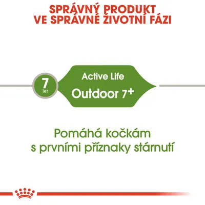 Active Life Outdoor 7+, 7 let, Pomáhá kočkám s prvními příznaky stárnutí. Správný produkt ve správné životní fázi.