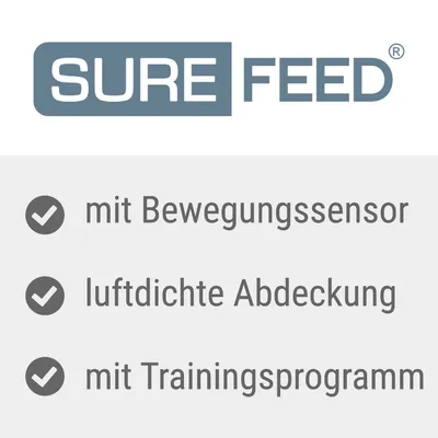 SureFeed. Mit Bewegungssensor, luftdichte Abdeckung und Trainingsprogramm.