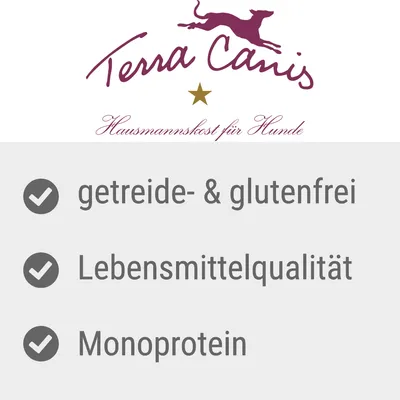 Terra Canis Hausmannskost für Hunde. Getreide- & glutenfrei, Lebensmittelqualität, Monoprotein.