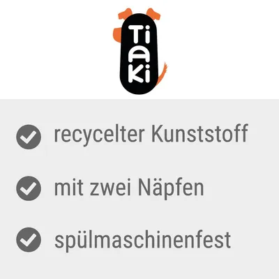 Tiaki. Plastic reciclat, cu două boluri, compatibil cu mașina de spălat vase.