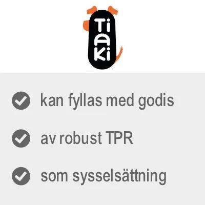 Tiaki. kan fyllas med godis, av robust TPR, som sysselsättning