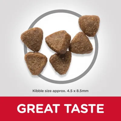 Τρίγωνα κροκέτες. Μέγεθος περίπου 4,5 × 8,5 mm. Κείμενο: GREAT TASTE (στα αγγλικά).